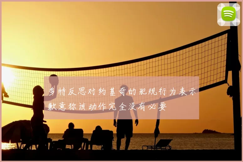 多特反思对约基奇的犯规行为表示歉意称该动作完全没有必要